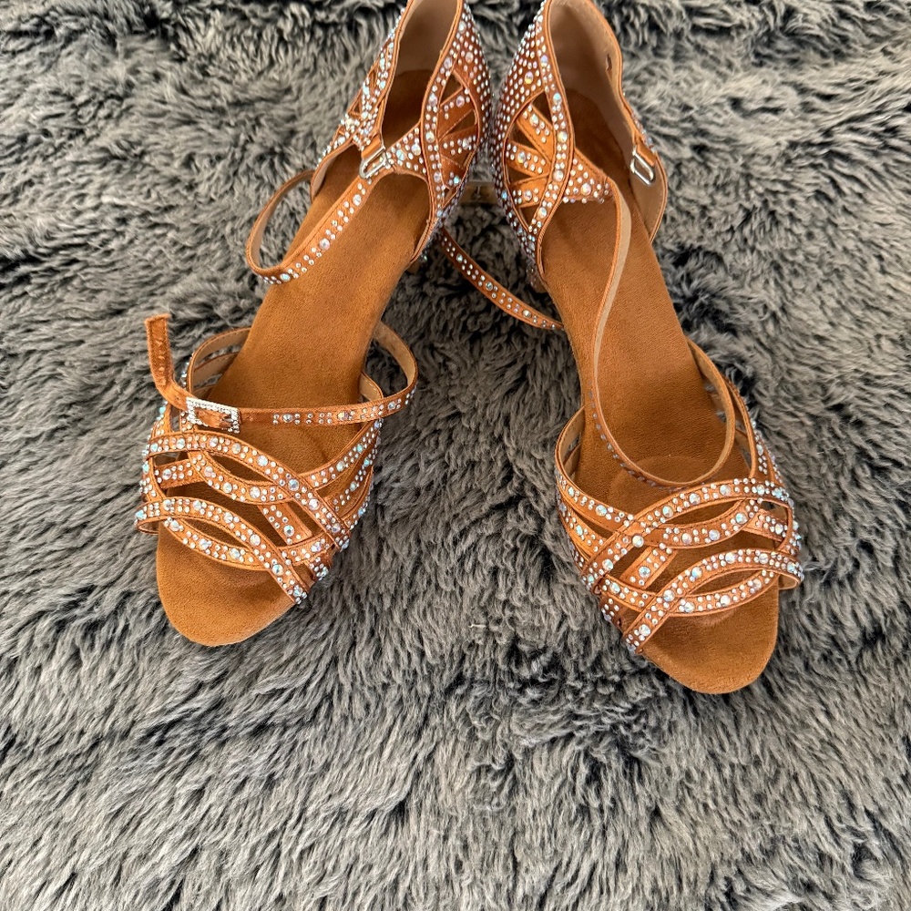 New sequin dance shoes